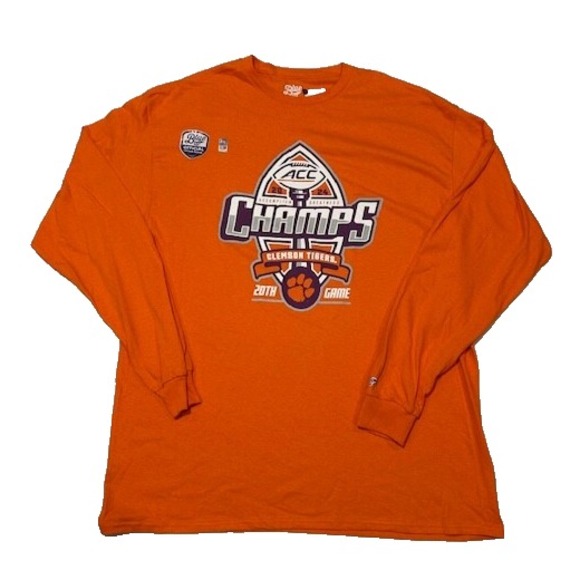 NCAA Clemson Tigers 2024 ACC Champions Long Sleeve Pullover Shirt NWT - Size XL - Picture 1 of 10